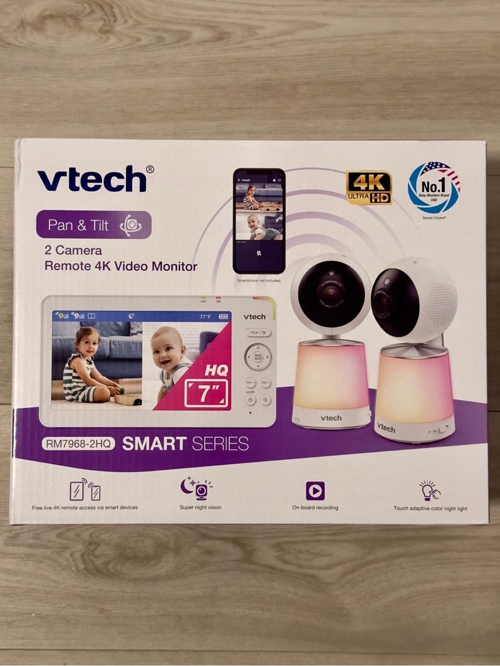 V-Tech 7" HD Smart WiFi Pan Tilt Video Baby Monitor with 2 Cameras (NEW)
